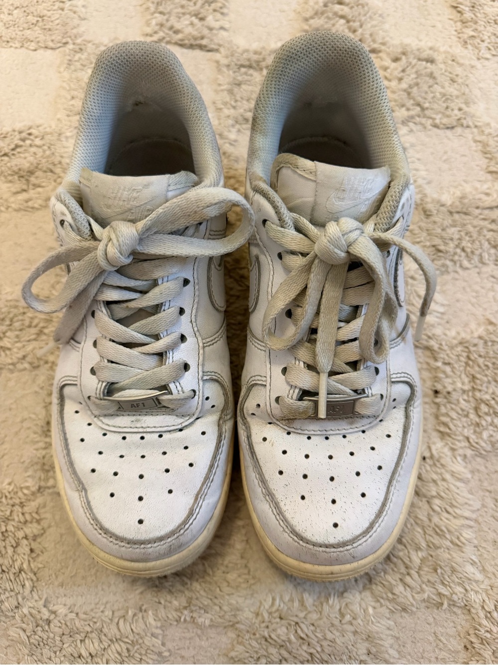 Nike White Low-Top Leather Sneakers